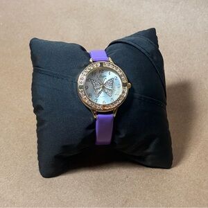 Purple and Gold Butterfly Watch